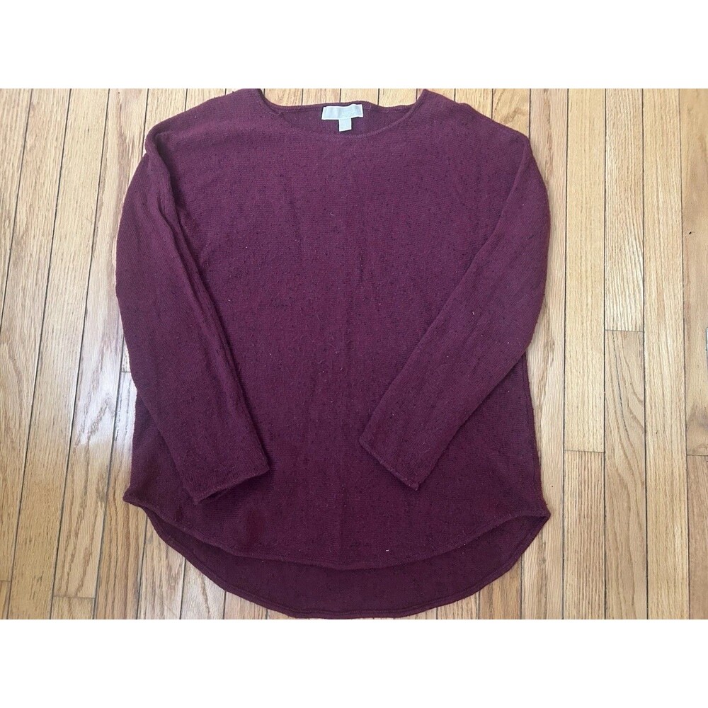 Michael Kors Women’s Size Large Burgundy Sweater Career Classic Versatile Warm